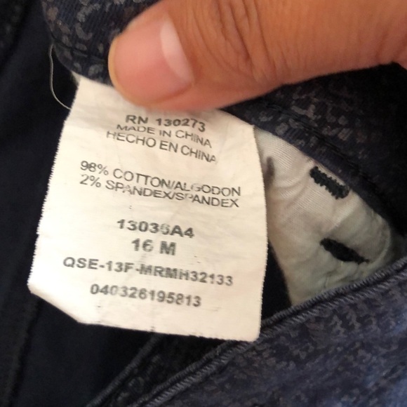 Lee Animal Print Snake Print Dark Blue Stretch Jeans Women 16 M - Picture 10 of 11